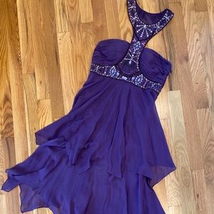 Sue Wong purple beaded party dress